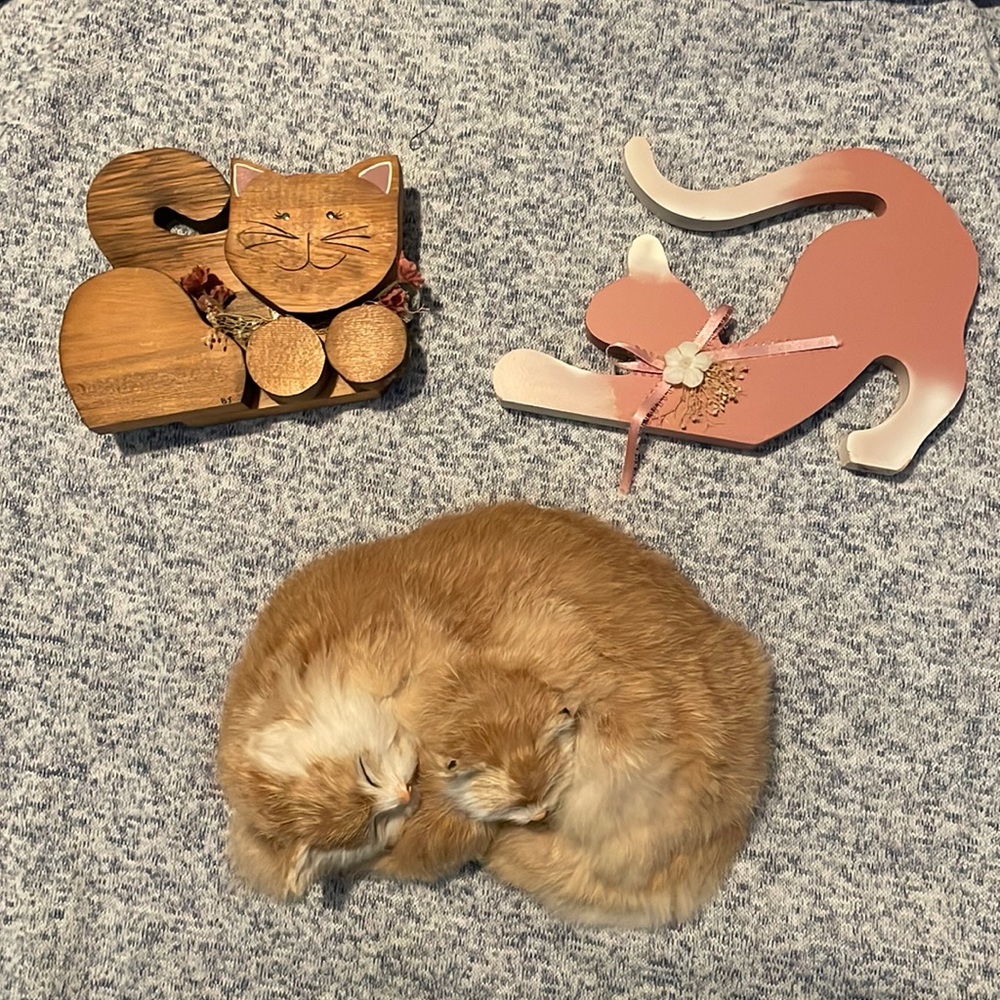 For cat lovers!  Set of 3 cat decorations.